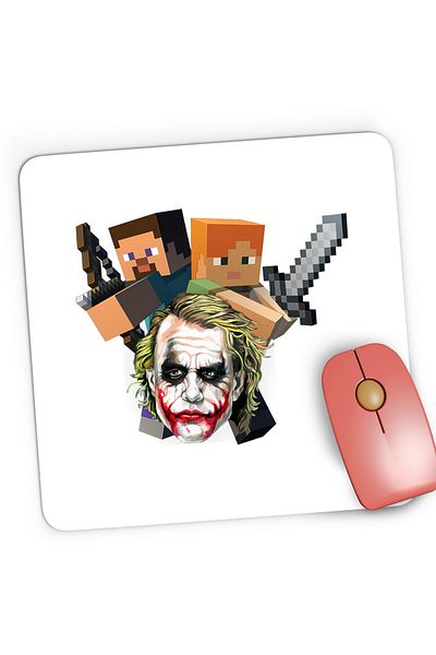 OEM Mousepad Gaming Joker Minecraft Gamer Steve Alex, 21x19 cm