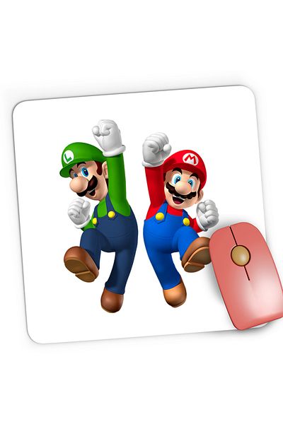 OEM Mousepad Gaming Super Mario Bros Luigi Mario Odyssey, 21x19 cm
