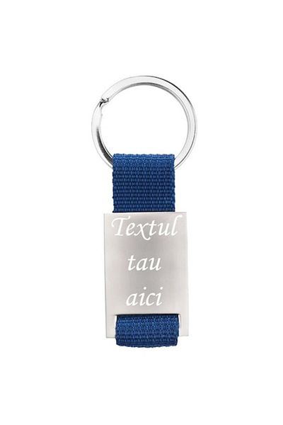 dalimag Breloc metalic dreptunghiular gravat personalizat, Dalimag, albastru
