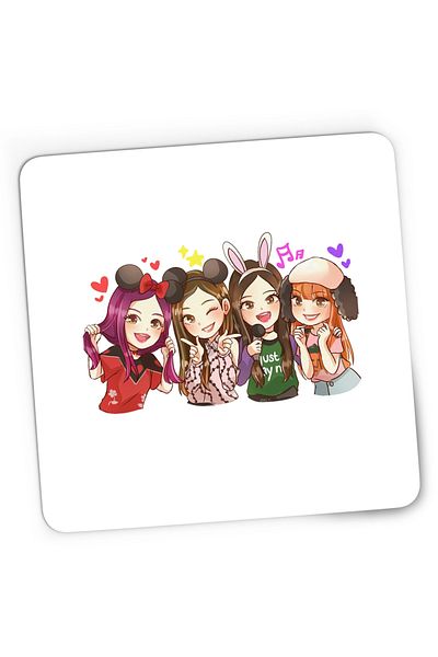 OEM Mousepad Gaming Cartoon Balckpink Girls All Team K Pop, 21x19 cm