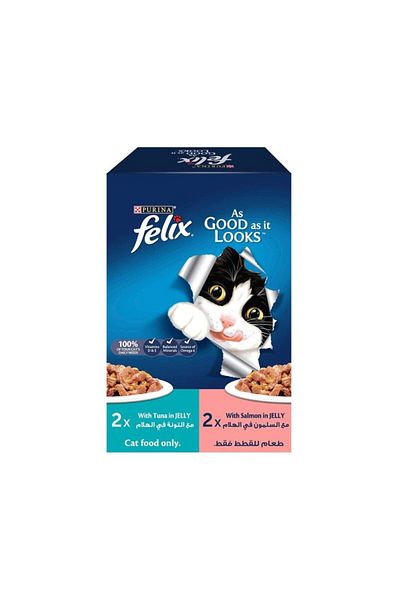 PURINA NESTLE Purina Felix Adult Tuna & Salmon Multipack 4X85g