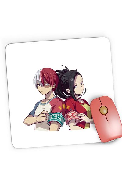 OEM Mousepad Gaming Hero Academia Todoroki Momo Love Couple Anime, 21x19 cm