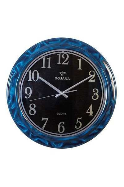 dojana Round Quartz Analog Wall Clock Blue/Black