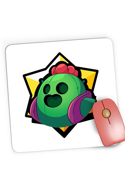 OEM Mousepad Gaming Brawl Stars Spike Green, 21x19 cm