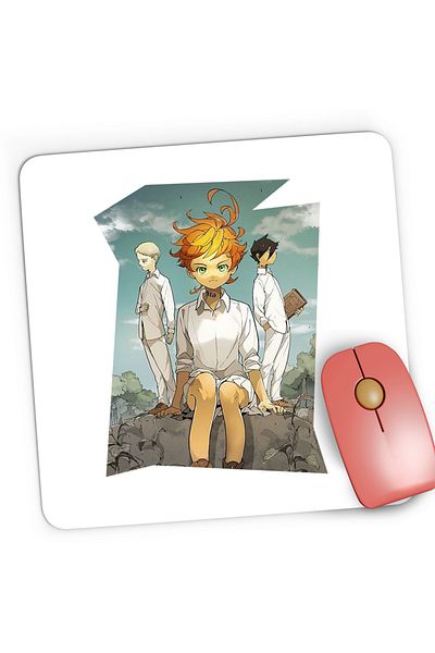 OEM Mousepad Gaming The Promised Neverland Emma Ray Norman Zid, 21x19 cm