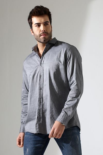 GÖMLEKÇİNİZ Men's Oversize Cut Four Seasons Long Sleeve Shirt