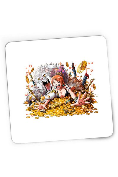 OEM Mousepad Gaming One Piece Nami Comoara Leu Lion Cat, 21x19 cm