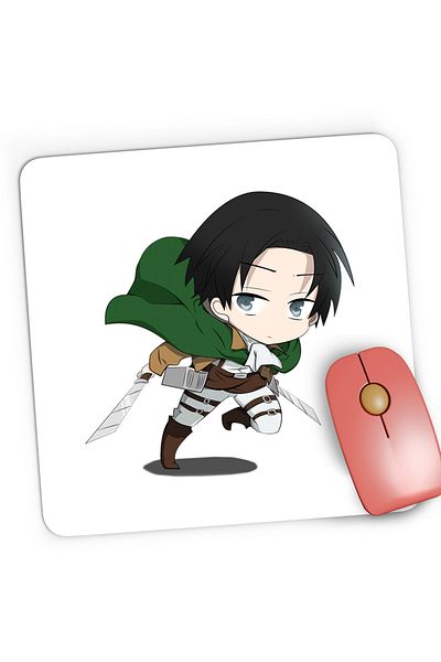 OEM Mousepad Gaming Captain Levi Attack on TItan AOT Anime Manga, 21x19 cm