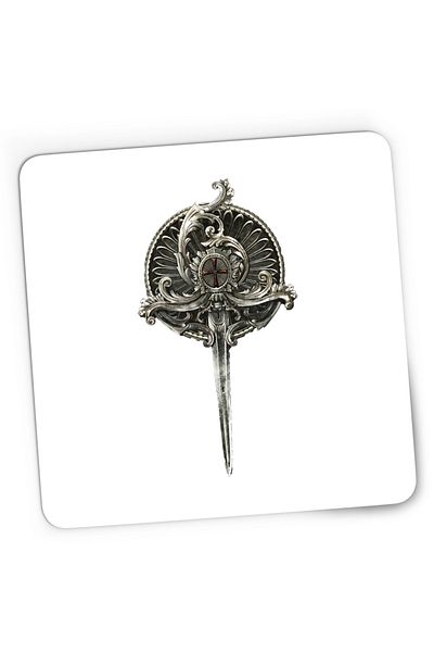 OEM Mousepad Gaming Assassin's Creed Silver Pin Cross, 21x19 cm