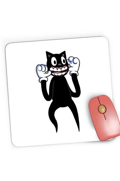 OEM Mousepad Gaming Cartoon Cat Scary Minecraft, 21x19 cm