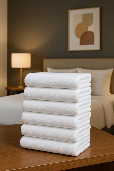 Formeya 6 Pieces Hotel Towels White 50X85 cm 200 Grams Bukle - Armür Hand Face Towel