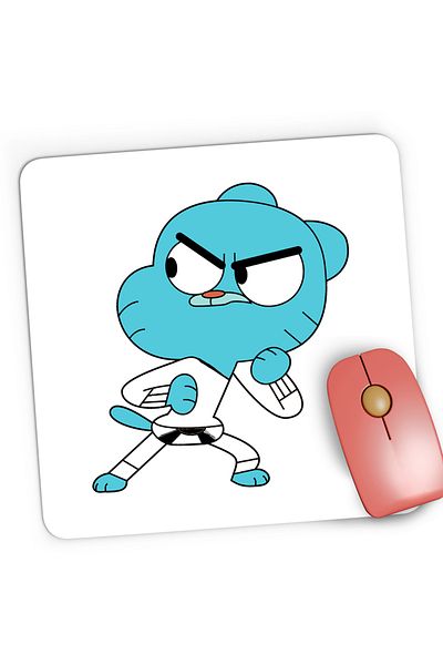OEM Gaming Mousepad The World of Gumball Karate Baby Martial Arts, 21x19 cm