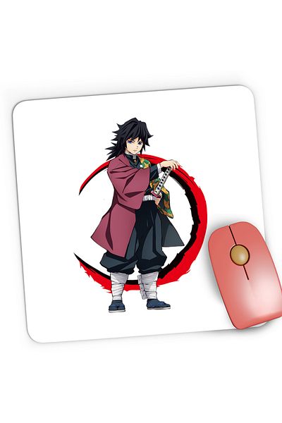 OEM Mousepad Gaming Demon Slayer Giyu Tomioka Anime Manga, 21x19 cm