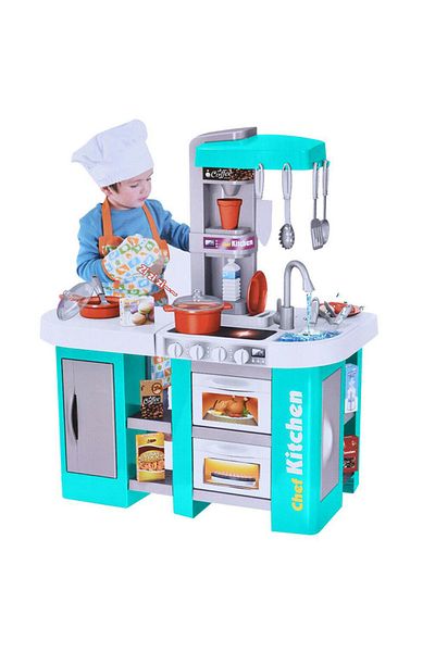 rexa Role Playing Game Kids Kitchen Play Set Toy with Light Sounds Baby Kitchen Talented Chef Toys
