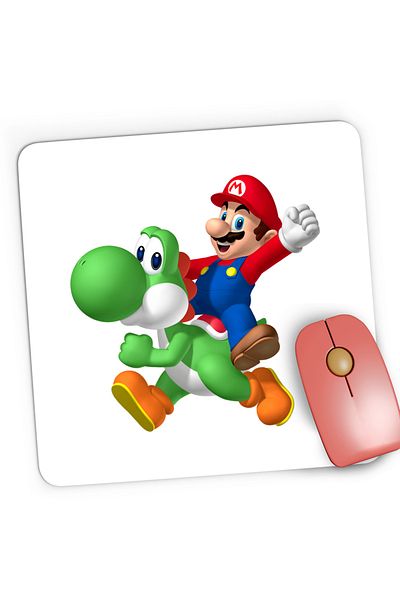 OEM Mousepad Gaming Mario Yoshi Super Game Hero, 21x19 cm