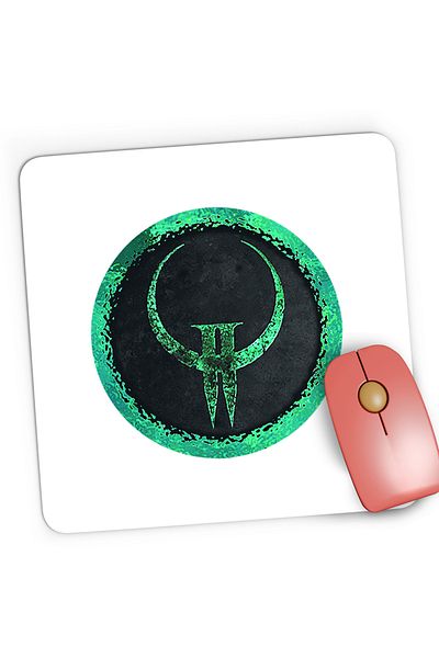 OEM Mousepad Gaming Quake Icon Emblema Logo, 21x19 cm