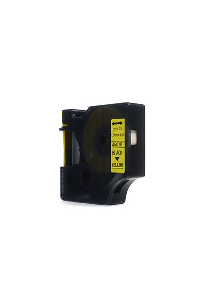 JetWorld Taśma Zamiennik Dymo D1 Czarny na Żółtym 12mm x 7m LM100, LM100+, LM200, LM300,