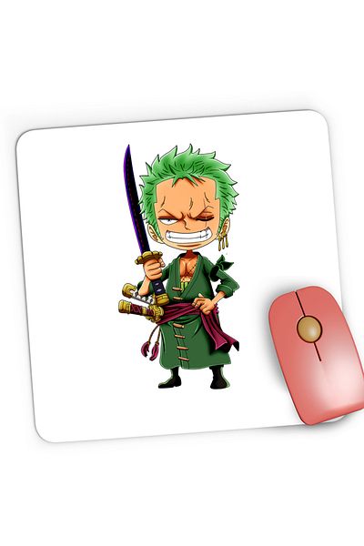 OEM Roronoa Zoro Chibi One Piece Bebe Samurai Ninja Gaming Mousepad, 21x19 cm