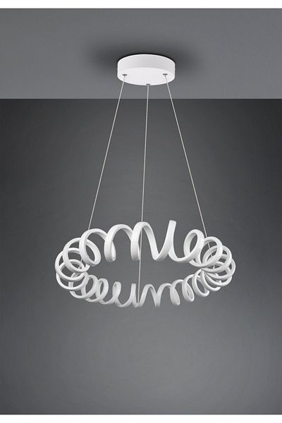Trio Lighting Trio Curl Pendant light, White, 33W, 4000K, IP20
