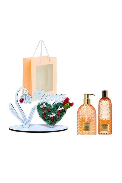 Vivian Gray Set cadou BLOOM – Ornament din lemn Draw Me (Mom) + Gel de duș Vivian Gray Neroli și Amber + Săpun