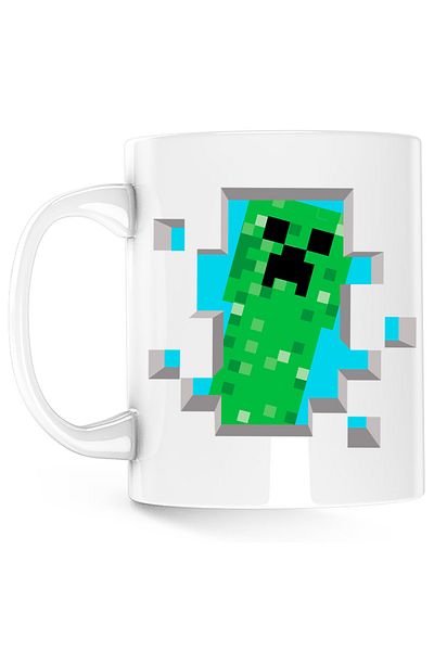 OEM Cana Creeper Blue Sky Minecraft, alba, 330 ml