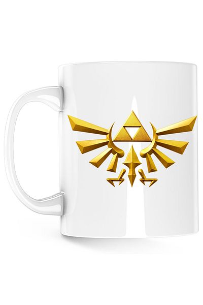 OEM Cana Legend of Zelda Gold Logo, alba, 330 ml