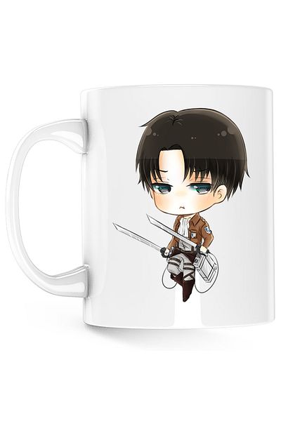 OEM Cana Captain Levi Attack on Titan AOT Bebe Anime, alba, 330 ml