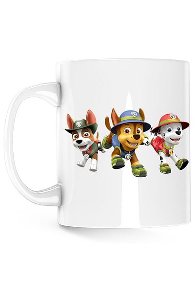 OEM Paw Patrol Rescue Puppies Cartoon Mug, white, 330 ml