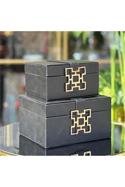 MIARIK DESIGN & DEKORASYON 2 Kareli Deri Kutu 8x16 10x20 Cm