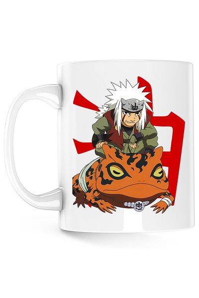 OEM Cana Naruto Jiraiya Uzumaki Manga Anime, white, 330 ml
