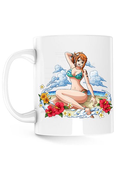 OEM Cana Nami One Piece Cat Burglar Beach Anime, alba, 330 ml