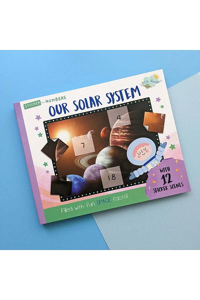 North Parade Children's book, NPP, Our Solar System - Children's Sticker By Number Activity Book, 3+ years