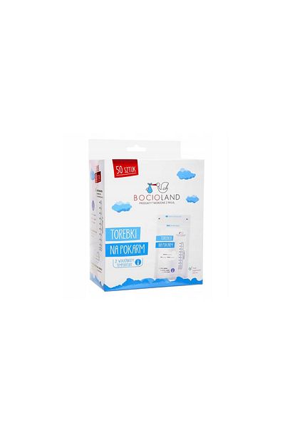 Bocioland Set of 50 bags for storing and freezing breast milk with temperature indicator, 200 ml