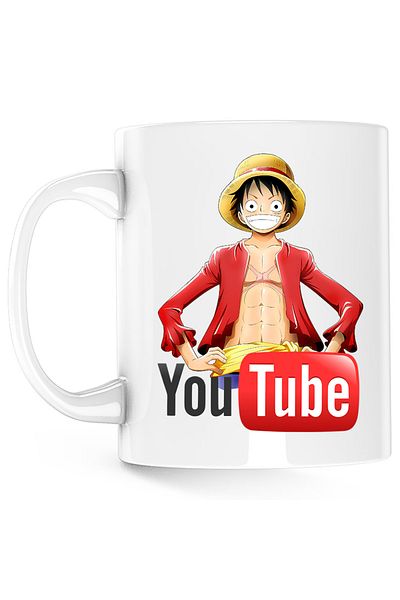 OEM Cana One Piece Luffy Youtuber Youtube Creator, alba, 330 ml