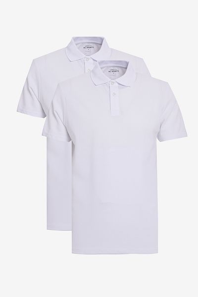AC&Co / Altınyıldız Classics 2-teiliges Slim Fit T-Shirt aus Baumwolle mit Polokragen