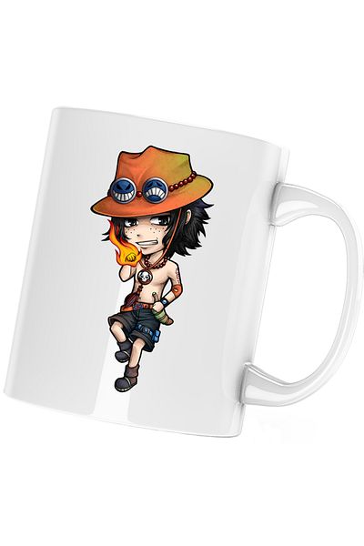 OEM Cana Portgas D Ace One Piece Chibi Anime, alba, 330 ml