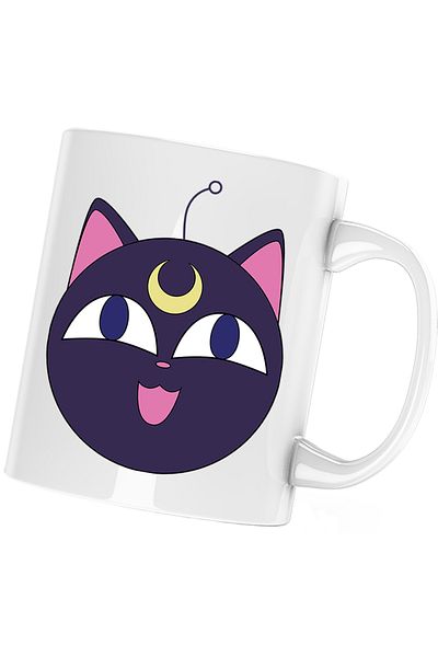 OEM Sailor Moon Cat Luna Cat Christmas Mug, white, 330 ml