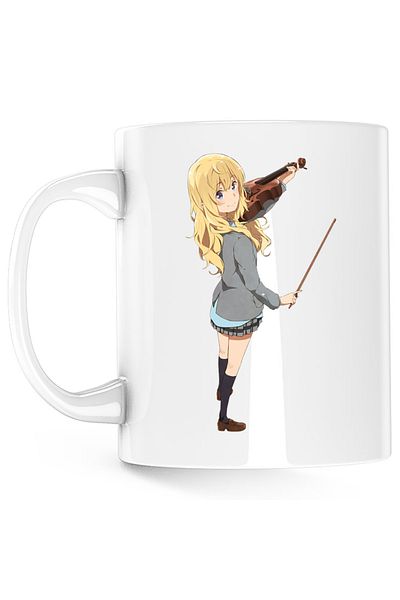 OEM Your Lie in April Kaori Muse Violin Love Story Mug, white, 330 ml