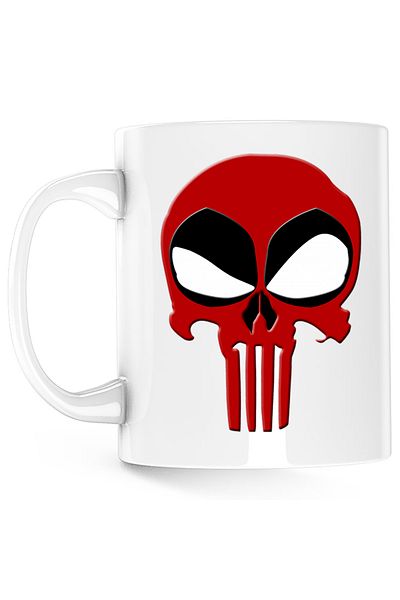 OEM Cana Deadpool Punisher Reaper Skull, alba, 330 ml