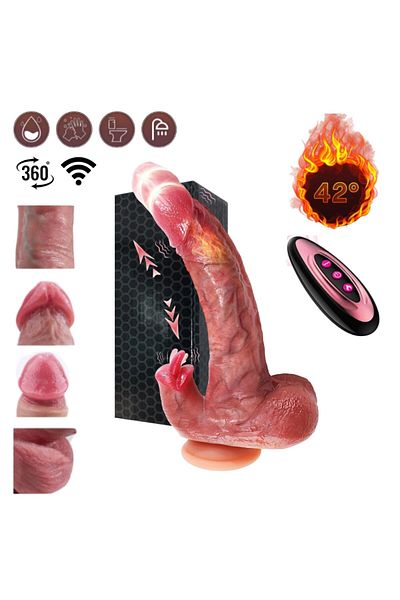 Salestore Jucărie Cu 14 Funcții, Încălzire 22x4cm, Orgasme Multiple, Silicon, Telecomandă, Impermeabilă