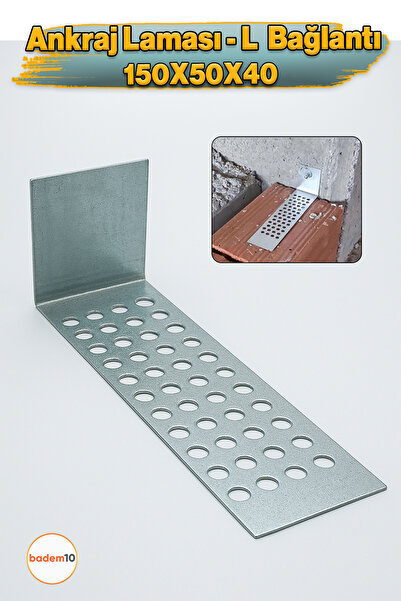 Badem10 Gazbeton Ankraj Laması Duvar Bağlantı Aparatı Vidalı Montaj Trapez Vi...