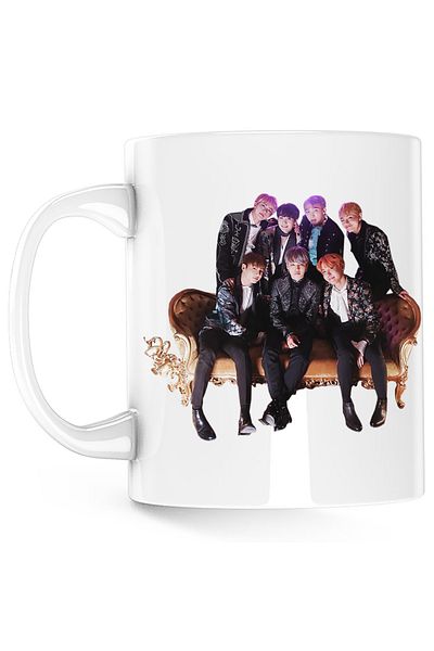 OEM Cana BTS Bangtan Boys Crew Formatie, alba, 330 ml