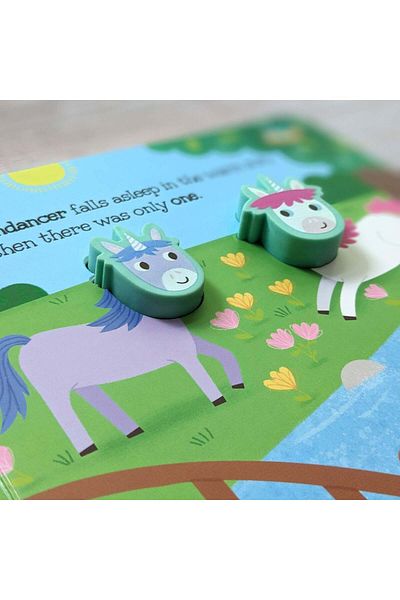 North Parade Children's book, NPP, 5 Magical Unicorns - Children's Touch & Feel Silicone Book, 1+ years