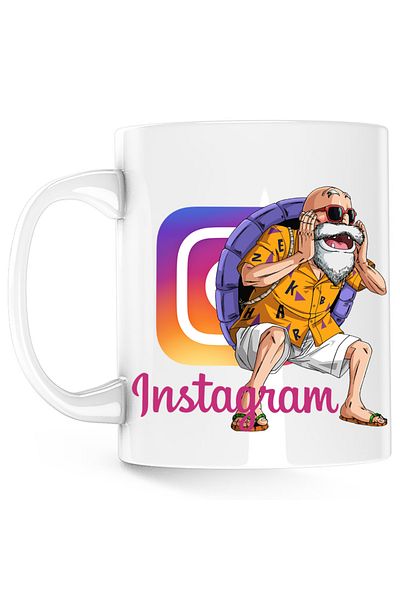 OEM Dragon Ball Z Instagram Sensei Grandpa Coach Insta Mug, white, 330 ml