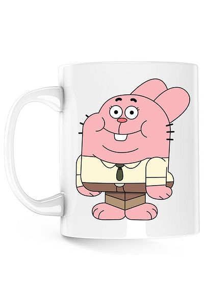 OEM Richard Watterson Gumball Daddy Rabbit Mug, white, 330 ml
