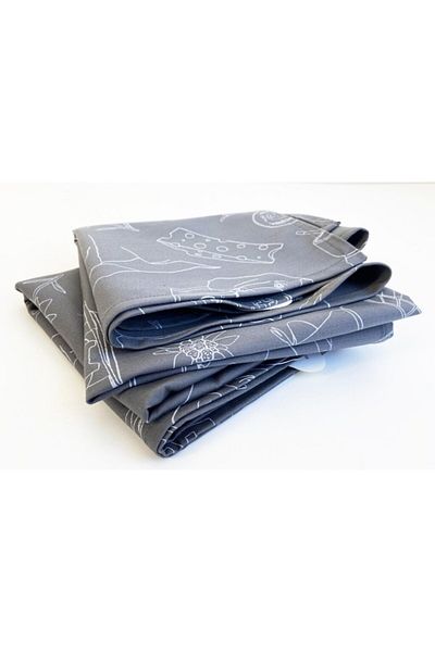 OEM Table cloth, gray, 100% cotton, 80 x 80 cm