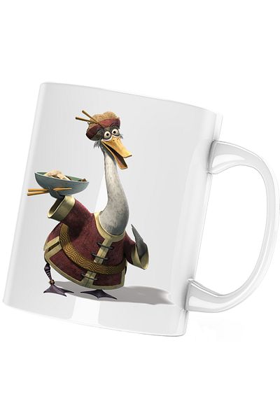 OEM Kung Fu Panda Chef Cartoon Mug, white, 330 ml