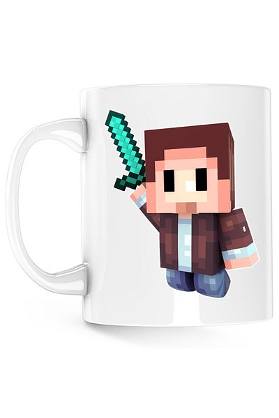 OEM Cana Minecraft Happy Steve, alba, 330 ml