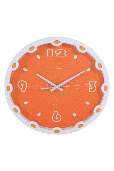 dojana Round Analog Wall Clock Peach/White