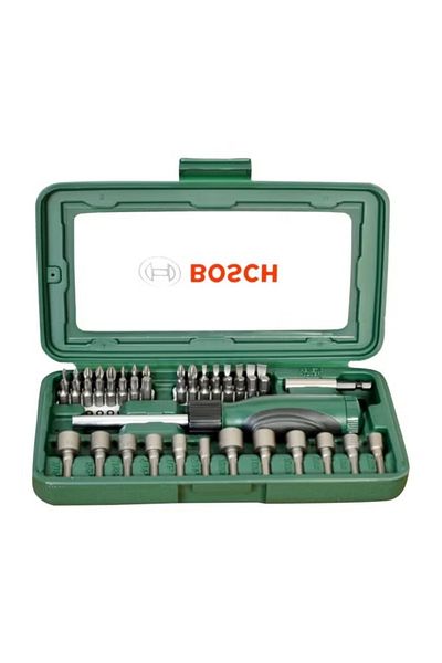 Bosch مجموعة مفكات براغي مكونة من 46 قطعة، أخضر/أسود/فضي